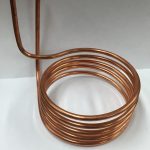 Hand bent copper tubing coil per customer specifications