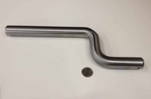A bent steel pin per customer specifications.