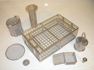 Various wire baskets
